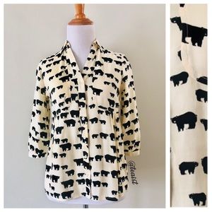 Anthro Maeve Bear Woodland Walk Buttondown